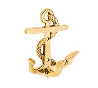 NKlaus 11610 Maritime Hook Anchor Triple Brass Gold 9 x 11 x 5 cm