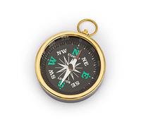 NKlaus 11653 Maritime Compass 4.5 cm Brass Black Painted with Ring Pocket Compass