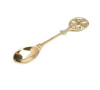 NKlaus 11cm Incense Spoon Gold for Incense resins and Herbs Solid Brass Incense Spoon Gift Handmade 2945