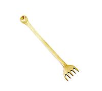 NKlaus 13,5cm Long Incense Fork Brass Handmade for Incense Incense Herbs Incense Fork for Incense Burner 4043