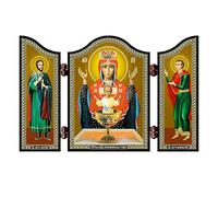 NKlaus 1436 GM Invincible Chalice Christian icon Neupivaemaja Chasha travel altar