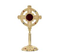 Nklaus 1632 Reliquary Reliquary Monstrance House altar with stones round 32cm NEW