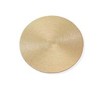 NKlaus 1x Candle Plate Ø10cm Aluminium Gold matt Optic Decoration Plate Round Thickness 0,5cm Candle Coaster for Pillar Candles Dishwasher Safe 2817
