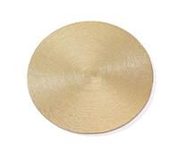 NKlaus 1x Candle Plate Ø12, Aluminium Matt Gold, Special Occasions & Wedding, Communion, 12cm Diameter, 0.5cm Thickness, 0.07kg, 4 Pieces