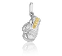 NKlaus 2-tone 14,5x10mm 925 Sterling Silver Pendant Boxing Gloves Rhodium Plated 4879