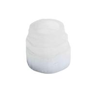NKlaus 2 x Selenite Tea Light Holders 6 x 6 cm - White Natural Stone Light Dispenser in Graduated Design for Meditation, Rituals & Energy Work