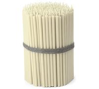 NKlaus - 250x Altar Candles White soot Free drip Free Thin L 16cm Premium Paraffin Wax 36117