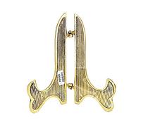 NKlaus 2x 18cm stand solid brass handmade icon, book, plate stand 40188