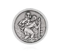 NKlaus 3 cm Car Plaque Patron Saint 3D Saint Christopher Adhesive Magnetic Holder 11442