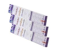 NKlaus 3 x Goloka Lavender Incense Sticks, 45 g, Hand Rolled Incense from India with Soothing Lavender Fragrance, Ideal for Meditation, Yoga & Aromatherapy