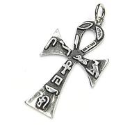 NKlaus 4,9cm necklace pendant Ankh Anch silver 925 hieroglyphics Celtic cross of life 7439