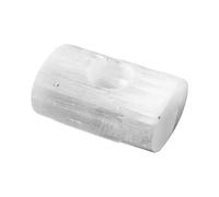 NKlaus 4 x Selenite 1-Log Tea Light Holders 12 x 8 cm - Set of Four Selenite Tea Light Holders for Meditation, Yoga & Room Cleaning