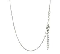 NKlaus 40/45+5 cm snake chain 925 silver length adjustable necklace 0.8 mm wide ladies, Sterling Silver