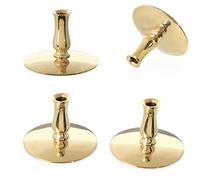 NKlaus 4x Candle Holder Brass Candle Holder Gold Thin Altar Candles Up To Ø6,7mm Wedding 6731