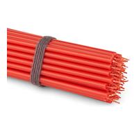NKlaus 50 x Red Paraffin Wax Taper Candles 16cm 50x | Soot-free; drip-free; long burning time; ritual candles; thin candles; ritual candles