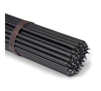 NKlaus - 50x Black dripless Stick Candles L 24cm Ritual Candle Premium Wax Paraffin 36128