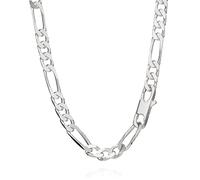 NKlaus 60cm 925 sterling silver chain Figaro massive 5251 curb chain 6,10mm 36gr