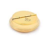 NKlaus 8 cm Round Solid Brass Ashtray 3 cm High Anchor Ashtray with Lid Maritime Look for Home or Boat 11505