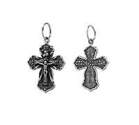 NKlaus 925 sterling silver cross orthodox crucifix pendant faith symbol 6215 baptism