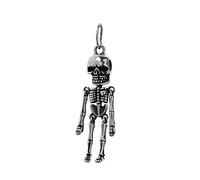 NKlaus 925 sterling silver skeleton trendy chain pendant skull (movable) Gothic 6307