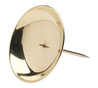 NKlaus Advent wreath candle holder with spike Ø8cm brass gold shiny polished decoration surface smooth 10659