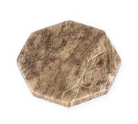 NKlaus Alabaster Charging Plate Octagon 8.5 x 8 cm - Octagonal Alabaster Charging Plate, Handmade for Storing Healing Stones, Ideal for Spiritual Spaces and Meditation, Energetic Cleaning 16387