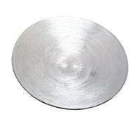 NKlaus aluminium candle plate Ø12,5cm candle holder silver slate look candle holder curved 10346