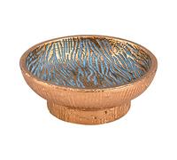 NKlaus aluminium incense burner Ø 14,5 cm incense burner gold blue incense 10691