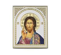 NKlaus Beautiful Icon Michael Jesus Christ Wooden 10 x 12 cm