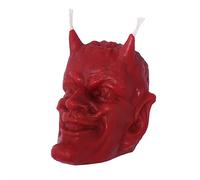 NKlaus - Beeswax Devil Red Candle - Gothic Ritual Candle Figurine Gothic Skull - Halloween Drip Candles 36298