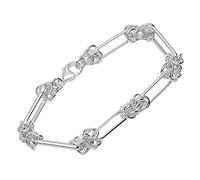 NKlaus Bracelet 925 Sterling Silver 22cm Designer Chain Ladies Tank Bracelet Chain solid 12833