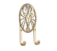 NKlaus Brass Double Hook Lobster Design 9x17x3cm - Nautical Coat Hook Decorative 15995