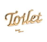 NKlaus Brass Gold Toilet Sign 15 x 5 cm Classic Style