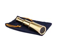 NKlaus Brass Telescope, 15 x 3.5 cm, in Cloth Bag - Retro Nautical Decoration, Ocean Elegance 16101