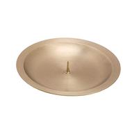NKlaus Candle Plate Ø 10cm with Spike 1cm Candle Holder Brass Candle Holder Pillar Candles Communion Christening 2812