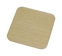 NKlaus Candle Plate Aluminium gold brushed 10x10cm square Coaster Candle Holder Brushed - Design 10394