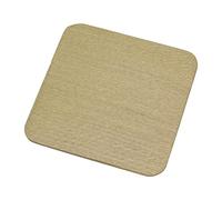 NKlaus Candle plate aluminium gold brushed 12x12 cm square coaster candle holder brushed - Design 10395