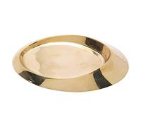 NKlaus candle plate oval 13x9cm inside brass gold gloss coaster tray table decoration 10518