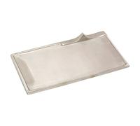 NKlaus candle plate rectangular 17x9cm brass nickel plated coaster saucer deco 10611