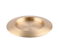 NKlaus candle plate round Ø 13cm brass gold matt candle holder deco plate table decoration 10548