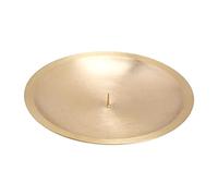 NKlaus Candle Plate with Spike Ø 16 cm Brass gold matt Candle Holder Candle Coaster 10570