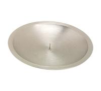 NKlaus candle plate with spike Ø16cm brass silver matt candle coaster candle holder 10629