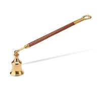 NKlaus Candle Snuffer with Wooden Handle, Gold, 35cm, Candle Accessory, Formal Events, Weddings, Holidays