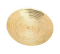 NKlaus Candles -grooved plate Ø15cm brass candle plate gold wedding candle holder spiral design 10562