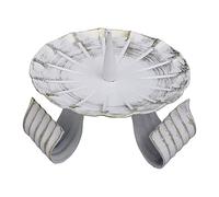 NKlaus Candlestick Ø8cm iron three foot chandelier with spike altar chandelier white/gold line structure 10735