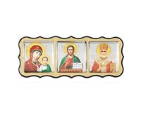 NKlaus Car Badge Self-Adhesive Icon Triptych Christian Orthodox 11325