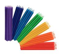 NKlaus Chakra Candle Set 16 cm - 49 Pieces in 7 Colours - Taper Candles Dyed Through, Drip-Free & Soot-Free - for Meditation, Rituals, Yoga & Decoration 40770