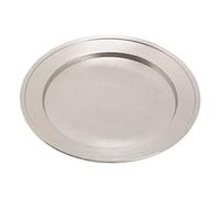 NKlaus Classic candle plate with rim Ø11cm brass nickel plated coaster table decoration 10588