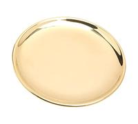 NKlaus Coaster Ø12cm modern polished brass gold candle plate decoration table decoration 10581