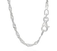 NKlaus genuine 925 sterling silver Singapore chain twisted 60cm 2,10mm 3,8gr 5684